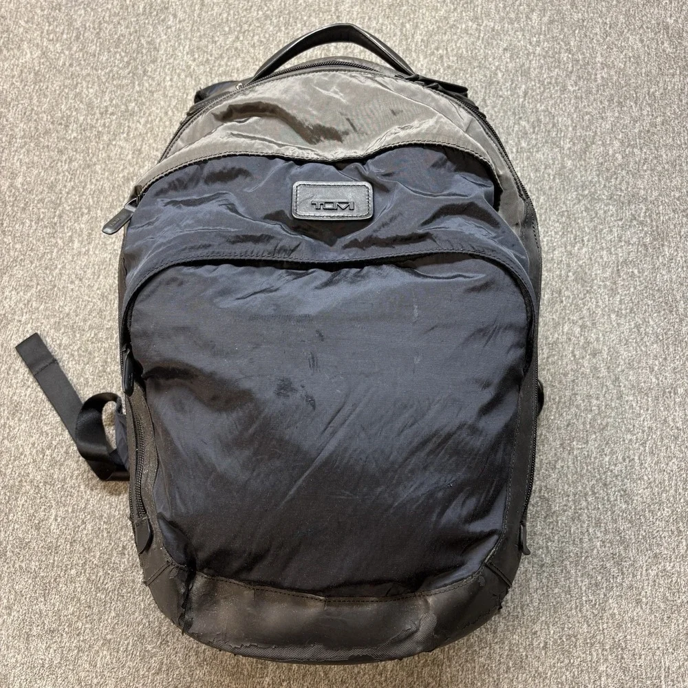 Tumi Backpack Virtue Diligence Black Ballistic Nylon Laptop Work School